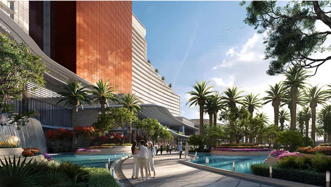 Pools and promenade